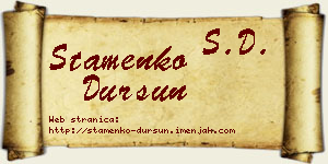 Stamenko Dursun vizit kartica